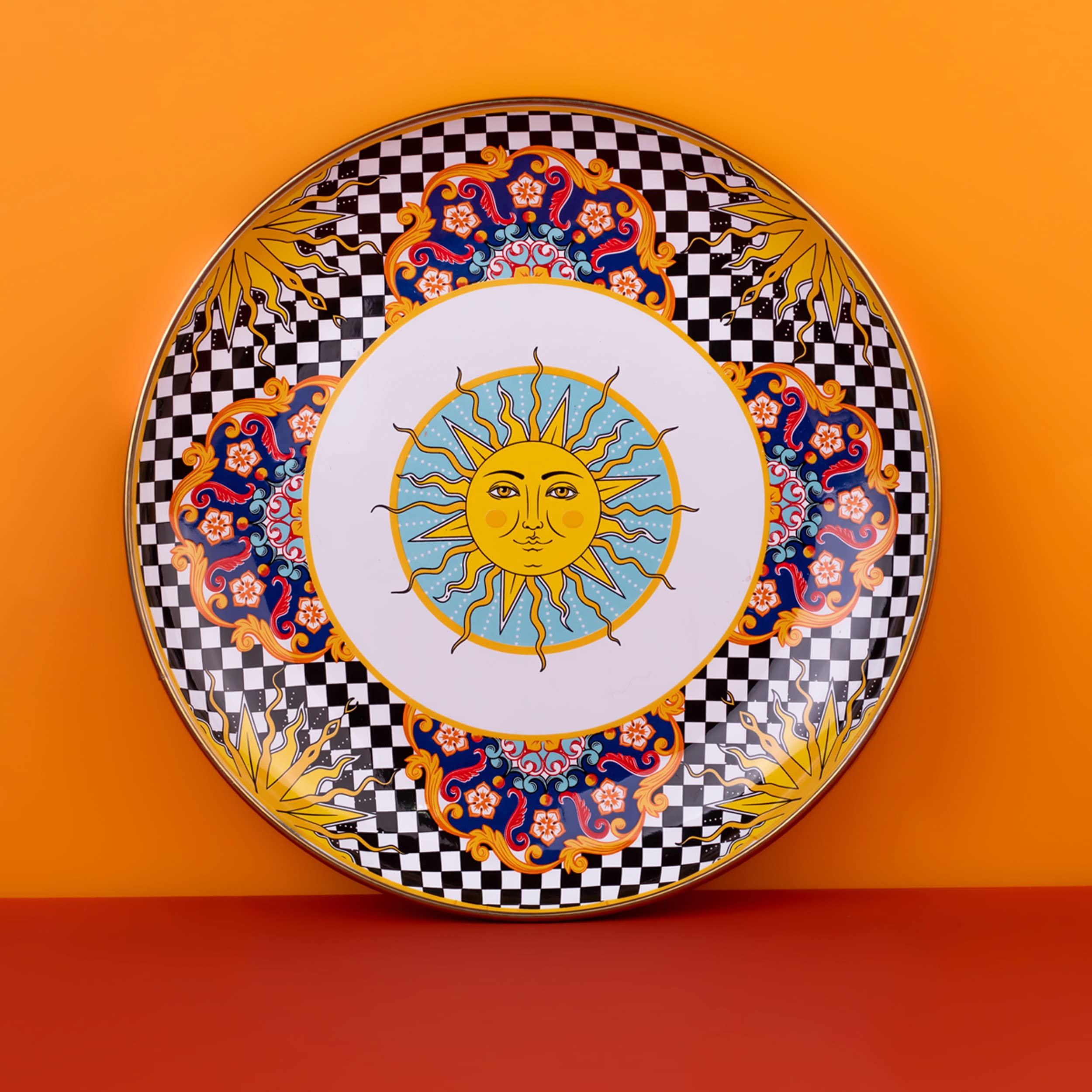 EMAYlab MISHARU 26 cm Dekoratif Emaye Servis Sunum Tabağı