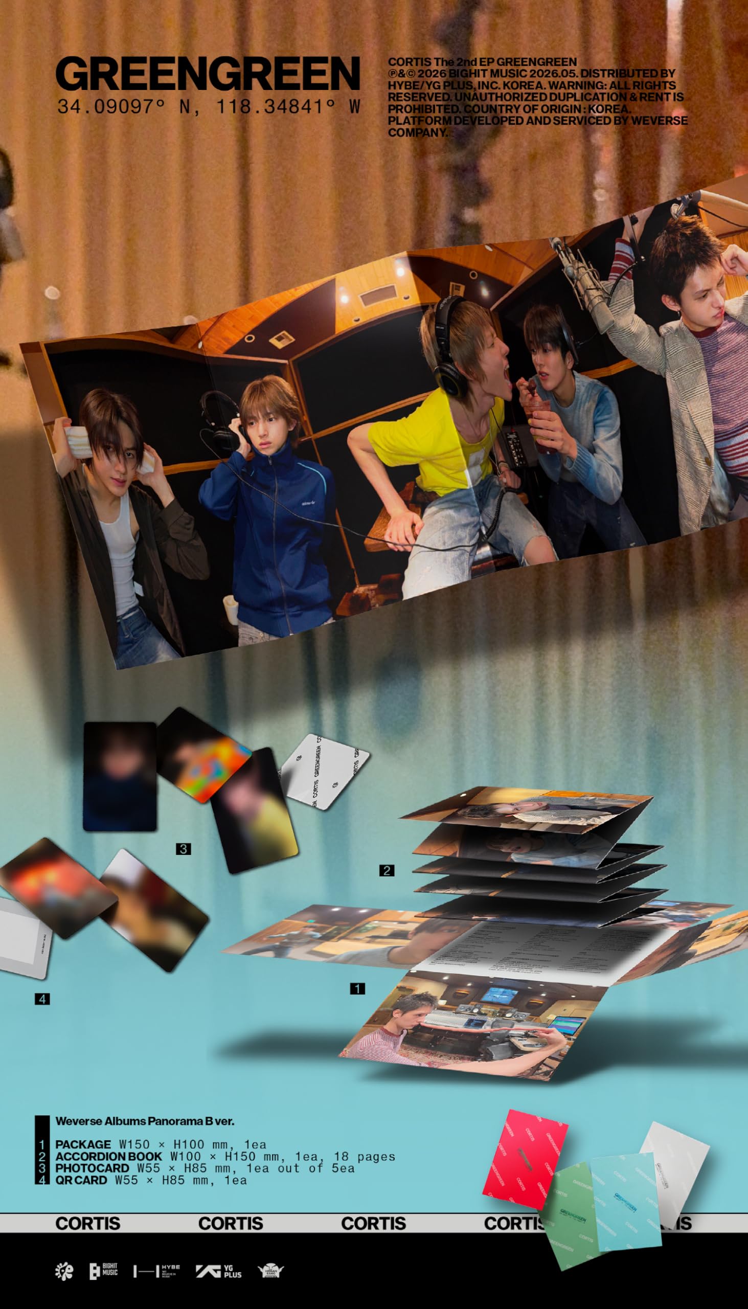Amazon.com: (Weverse Albums Panorama B Version) CORTIS GREENGREEN