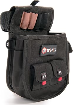 GPS Deluxe Double Shell Pouch - Rugged Shooting Range Bag with Adjustable Web Belt