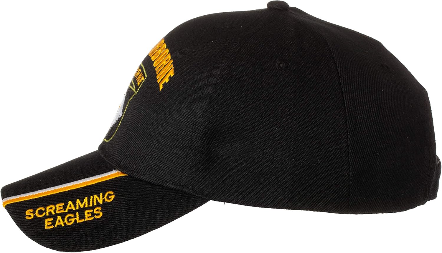 Officially Licensed US Army 101st Airborne Division Screaming Eagles Embroidered Black Adjustable Baseball Cap - Image 2