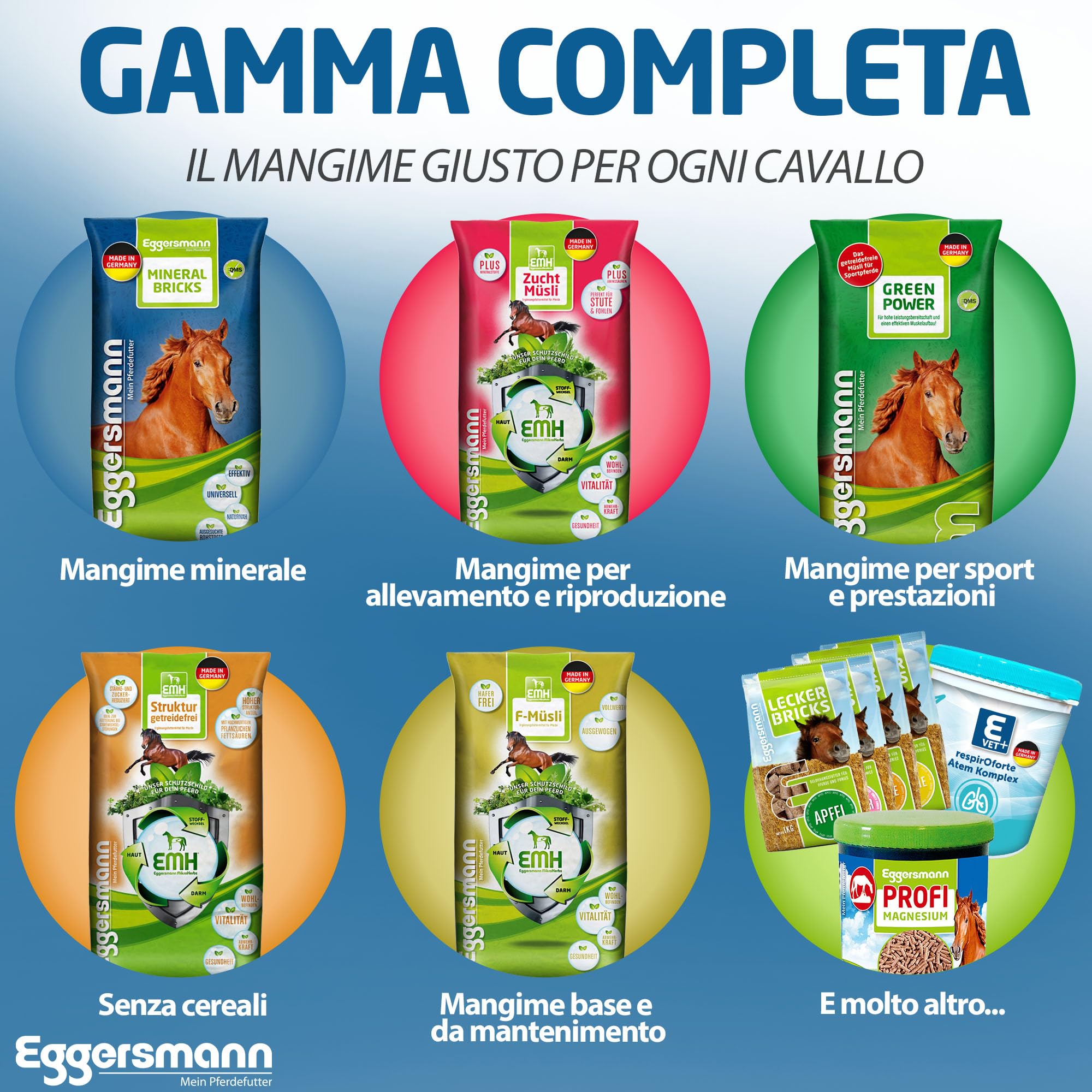 Eggersmann Mein Pferdefutter Golden Mineral 25 kg – Mangime Minerale per Cavalli e Pony – Mangime per Cavalli Ricco di Sostanze nutritive per Una Fornitura ottimale – per completare Il mangime Base