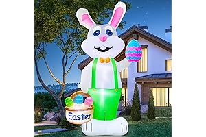 TURNMEON 8Ft Giant Lighted Easter Bunny for Outside Yard