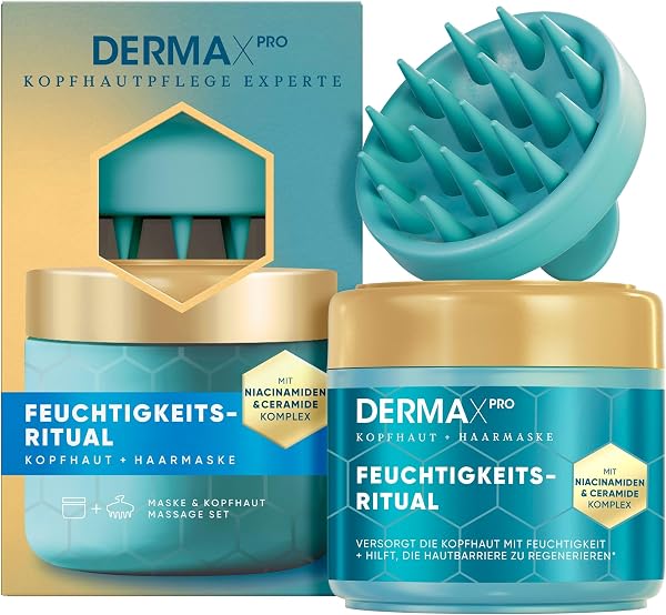 Head & Shoulders DermaXPro Feuchtigkeitsritual Kopfhaut- & Haarmaske 300ml mit Massager für trockenes Haar. Spendet Feuchtigkeit für Kopfhaut & Haare - 1
