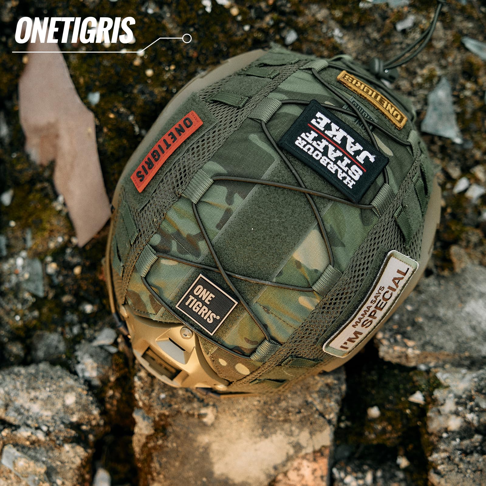 OneTigris Funda Táctica para Casco con Parche Gratis – Cubierta en Cordura 500D para PJ (T. M/L) & Bump (T. L/XL) – sin Casco