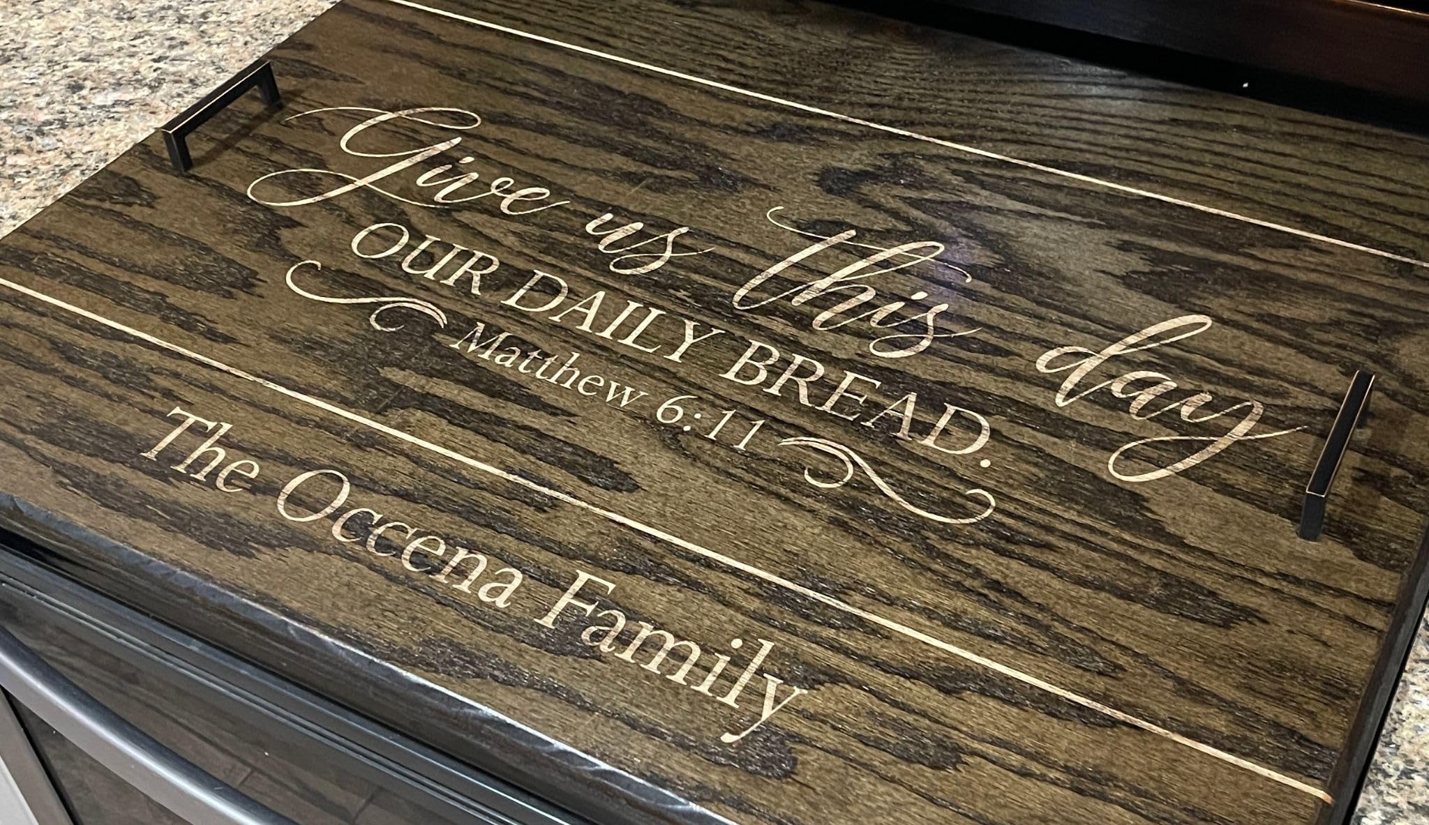 Personalized Stove Top Cover for Electric Stovetop Laser Engraved with Scripture Verse, Bible Verse Kitchen Decor, Inspirational Faith-Based Stove Protector Unique Chirstmas Gift