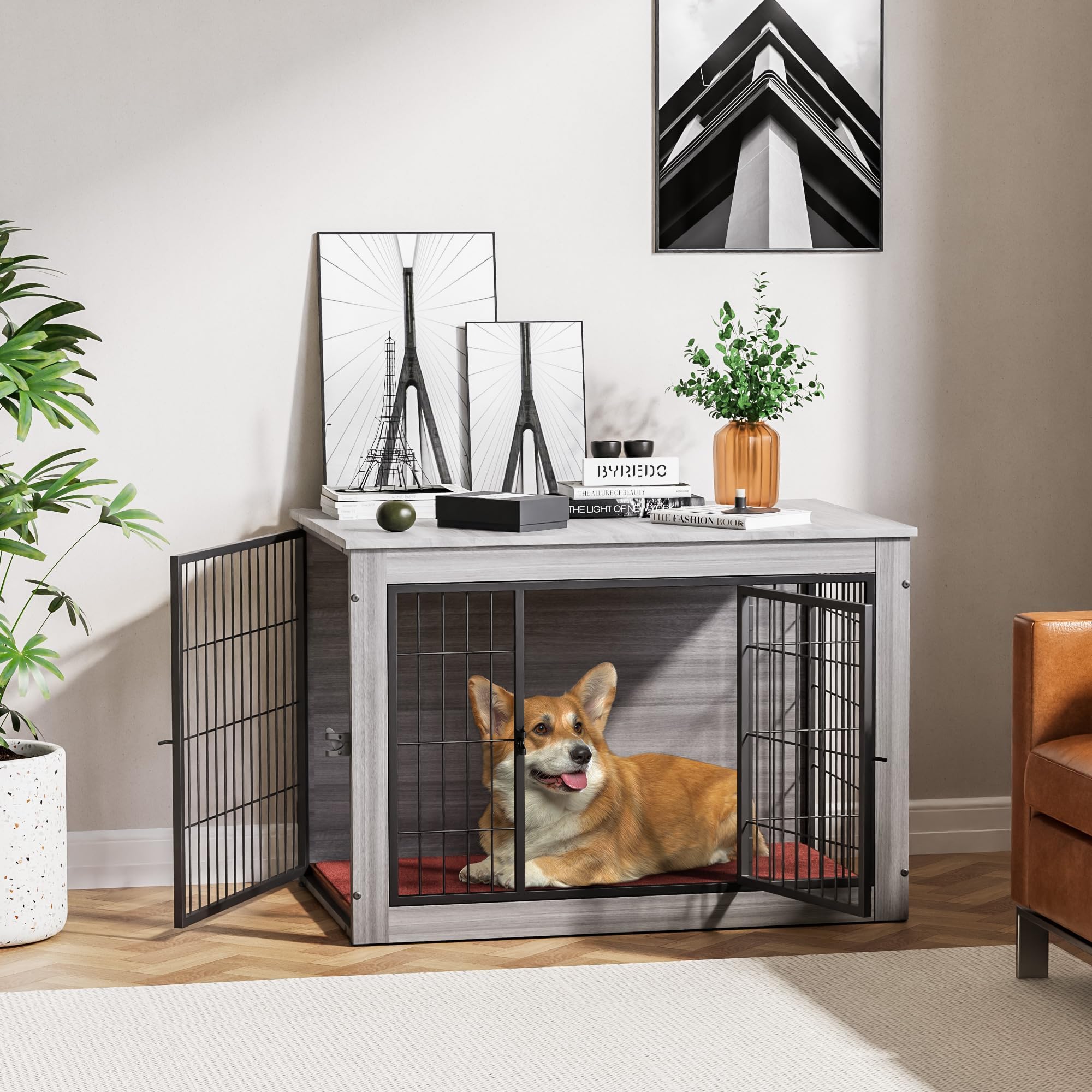 Amazon.co.jp: 犬 ケージ ペットケージ 木製 ペットサークル 小中型犬