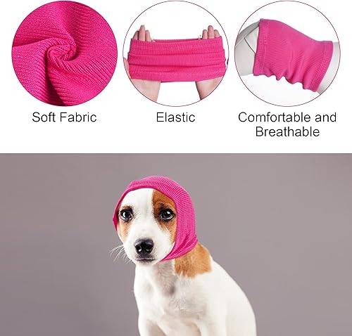 Miniatura 10 de Rbenxia - 1 pieza de orejas silenciosas para perros, con capucha para orejas de perro, diadema de protección contra ruido, cálida bufanda de