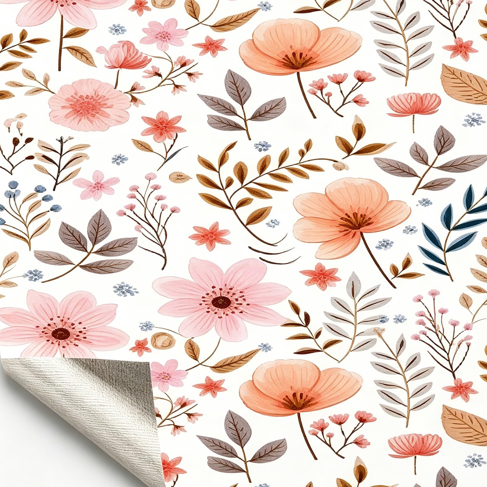 Zynqra D Peel An Stick Wallpaper,Pvc Flower Texture,Removable,Bedroom An Bathroom(,L500cm/196.9In*W44cm/17.3In)