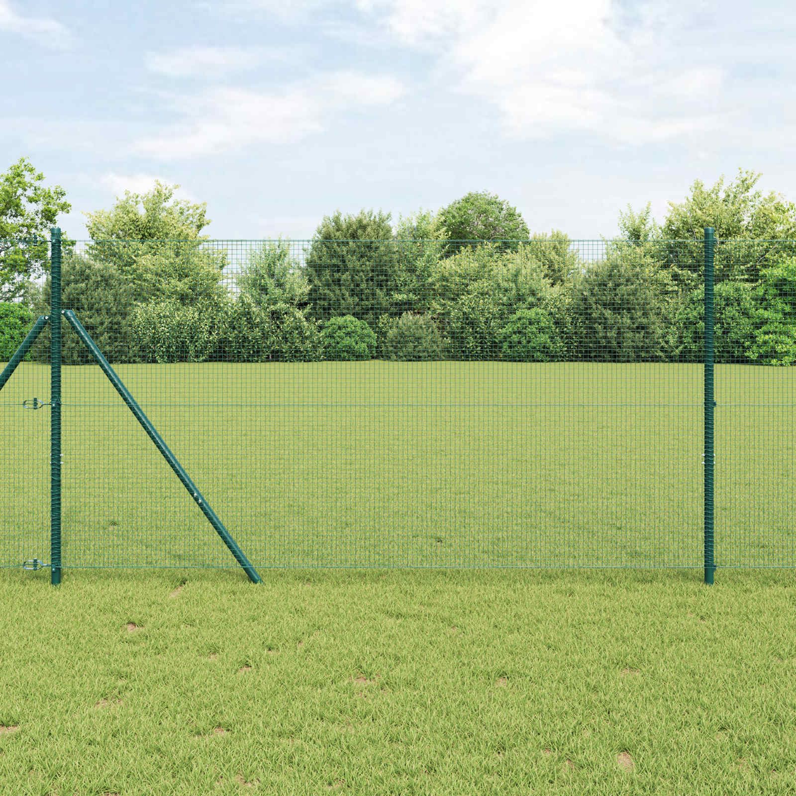 Valla de alambre soldada verde, 1,2 x 10 m, resistente al agua, protección visual, fácil montaje, ideal para jardín y terraza
