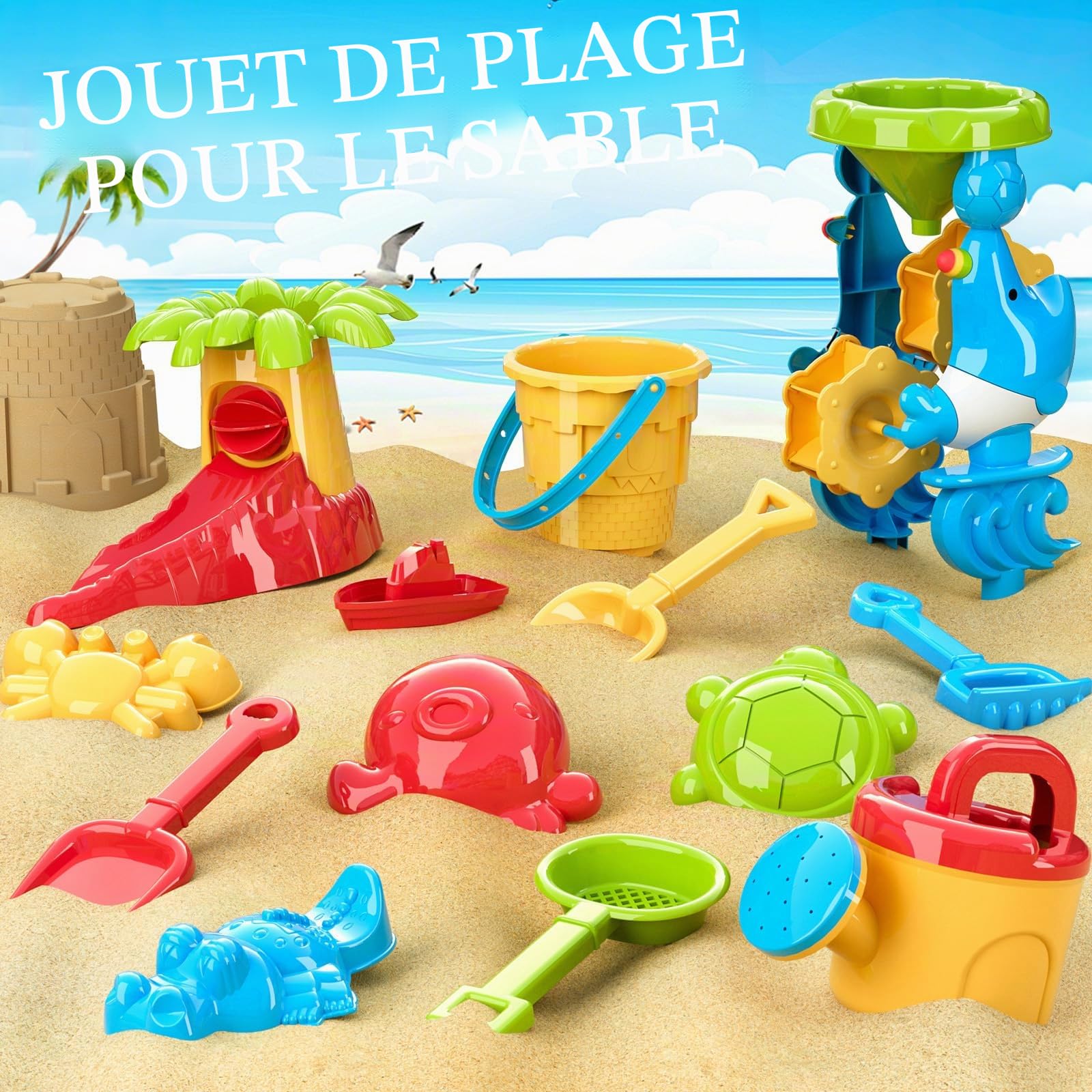 Diealles Shine Table Eau Sable, Multifonctionnel Table Eau Enfant Exterieur, Table de Jeux Exterieur Enfant de 1 2 3 4 Ans