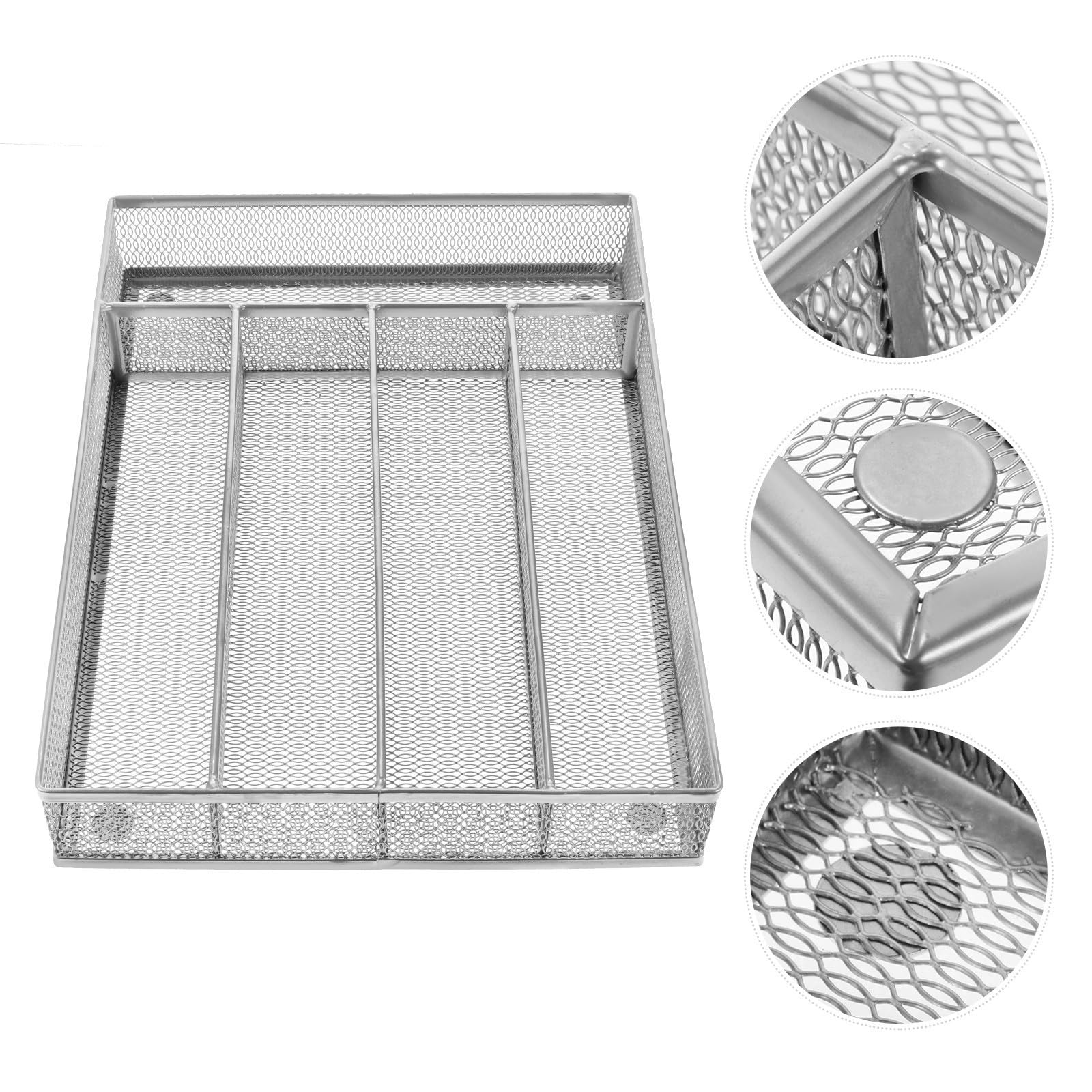 SOLUSTRE Organizador de Cajones para Cocina y Oficina en Acero al Carbono Diseño Hueco y Fácil Instalación, Adecuado para Almacenamiento
