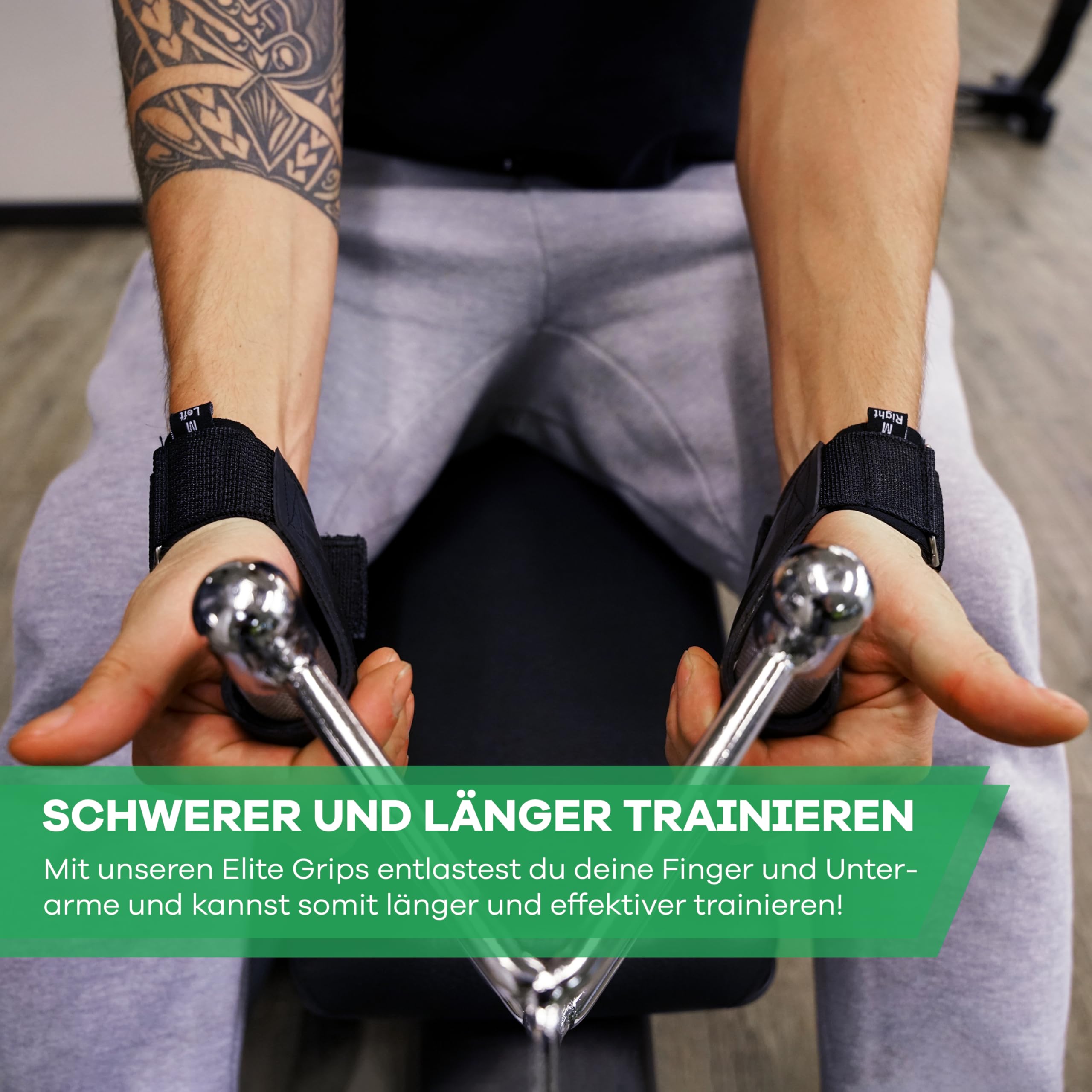 NetroxSports - Elite Grips Fast Zughilfen für Krafttraining - echtes Leder - Fitness Lifting Straps für Kreuzheben, Bodybuilding mit Handgelenkschutz - Grip Zughilfe, Zughilfen Gym für Männer & Frauen