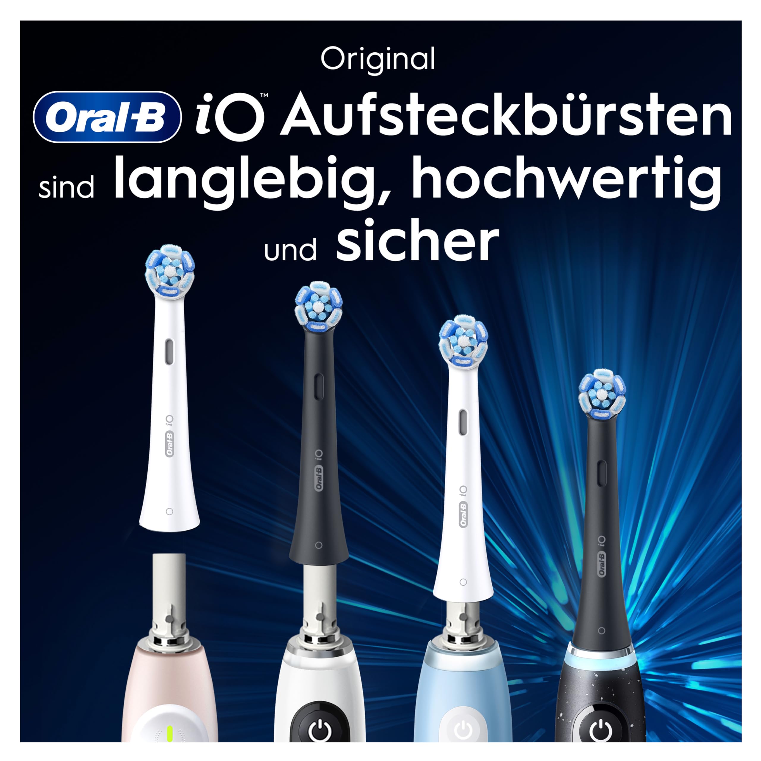 Oral-B iO Aufsteckbürsten Ultimative Reinigung, Schwarz, 8 Stück | Original Zahnbürstenaufsatz für Elektrische Zahnbürste, Zahnbürstenköpfe für Tiefenreinigung Und Plaqueentfernung