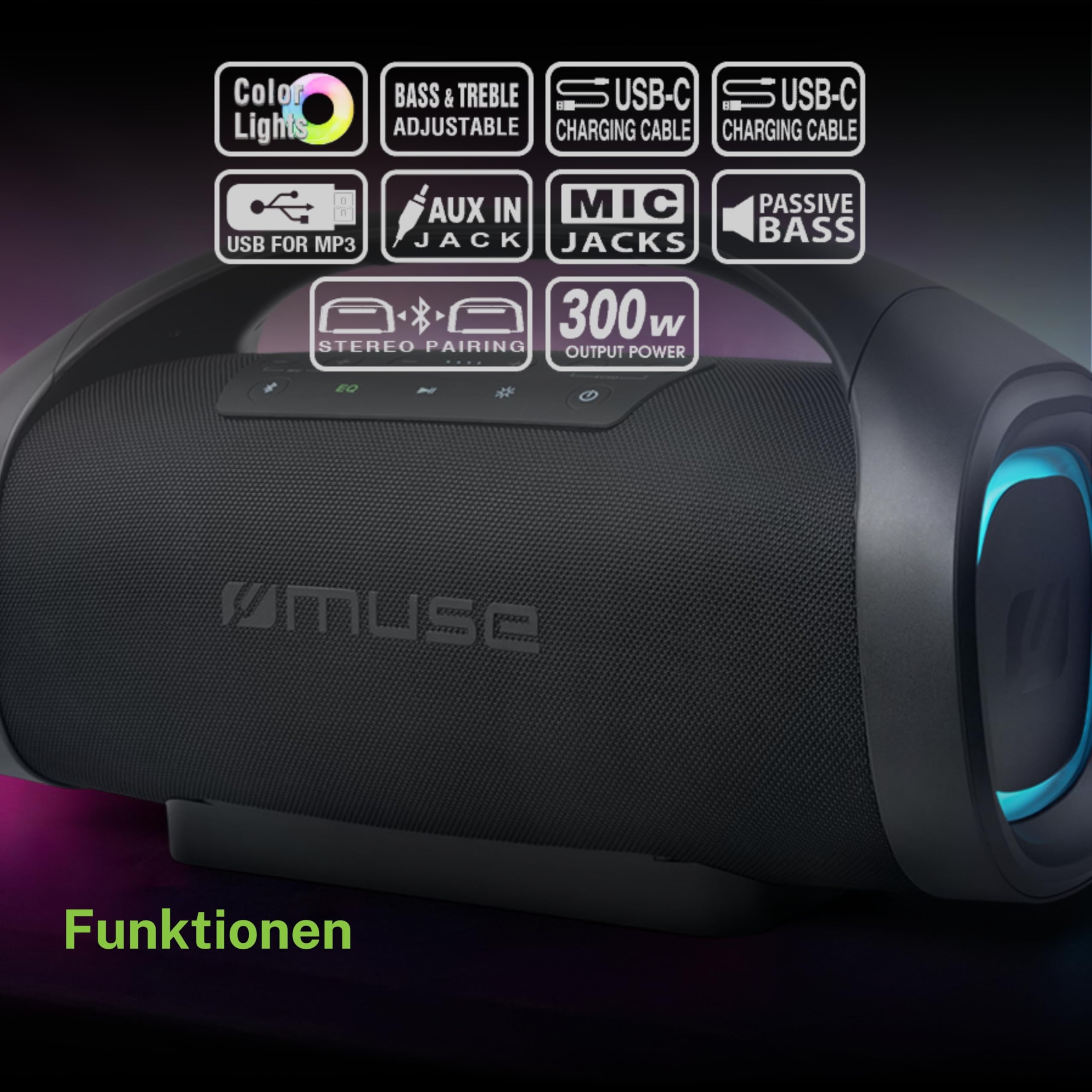MUSE Enceinte Bluetooth M-980 BT