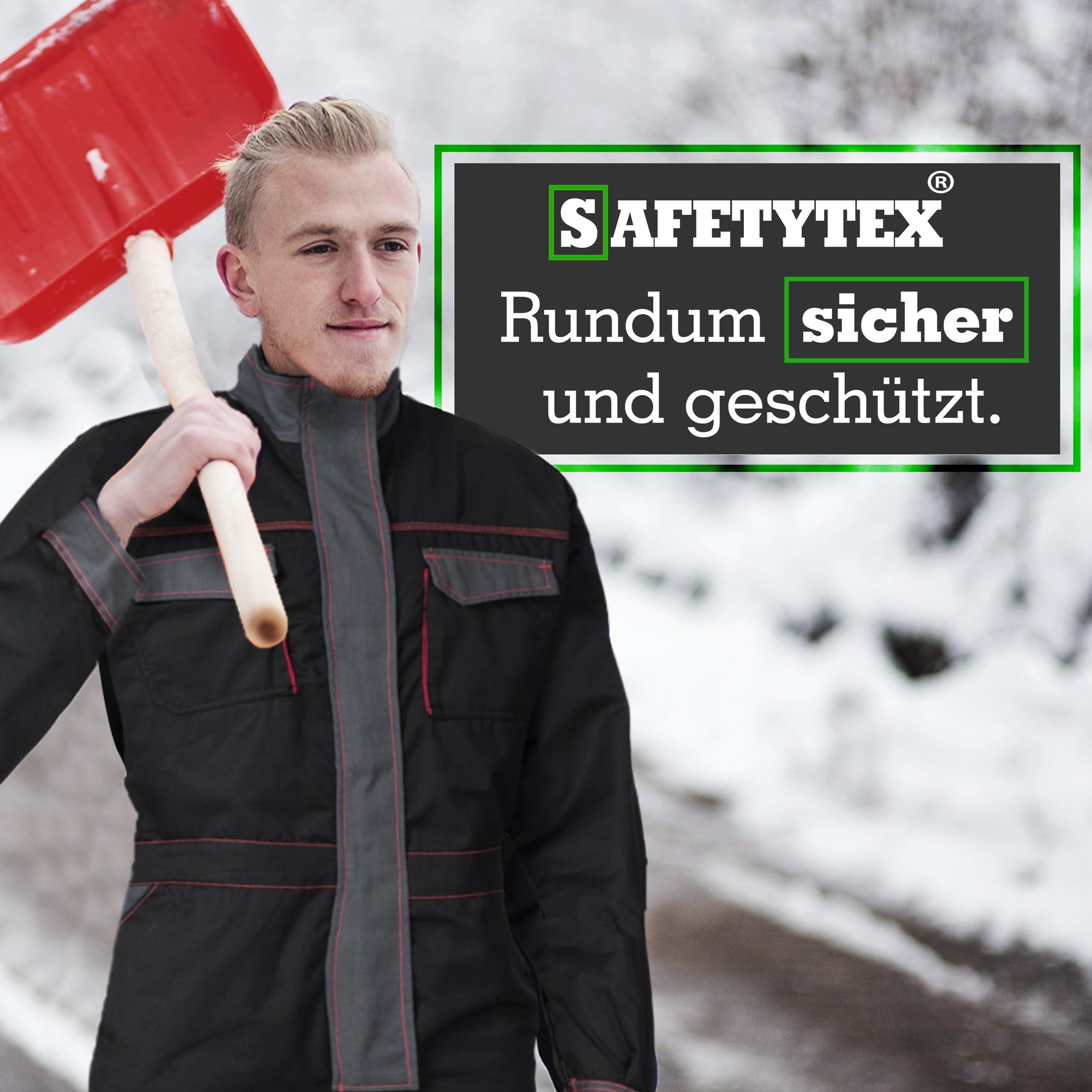 SAFETYTEX Winteroverall Overall Warm Winter gefüttert Arbeitsoverall Thermo Overall Arbeitskombi Rallyoverall Schutzanzug
