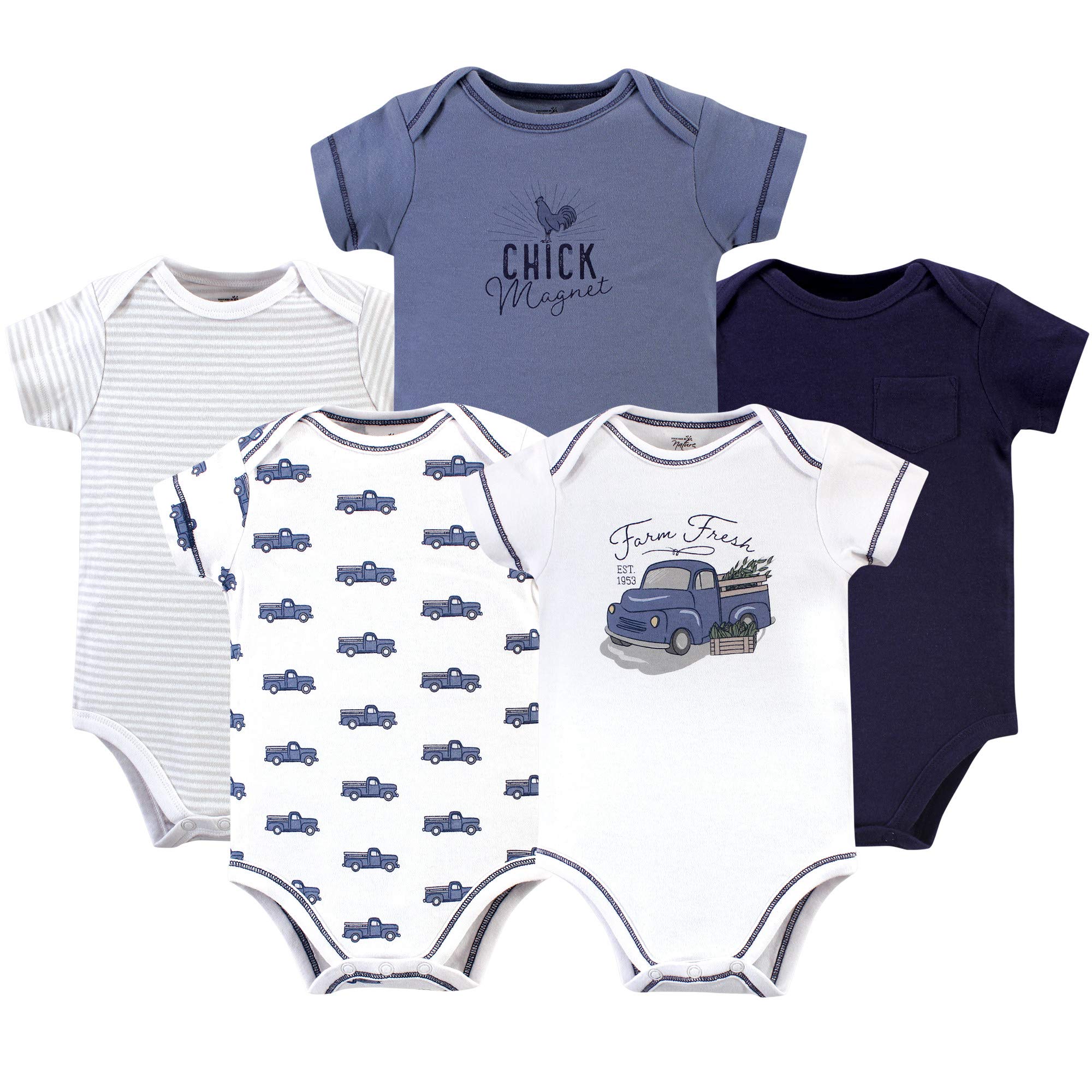 Touched by Nature Unisex Baby Organic Cotton Bodysuits