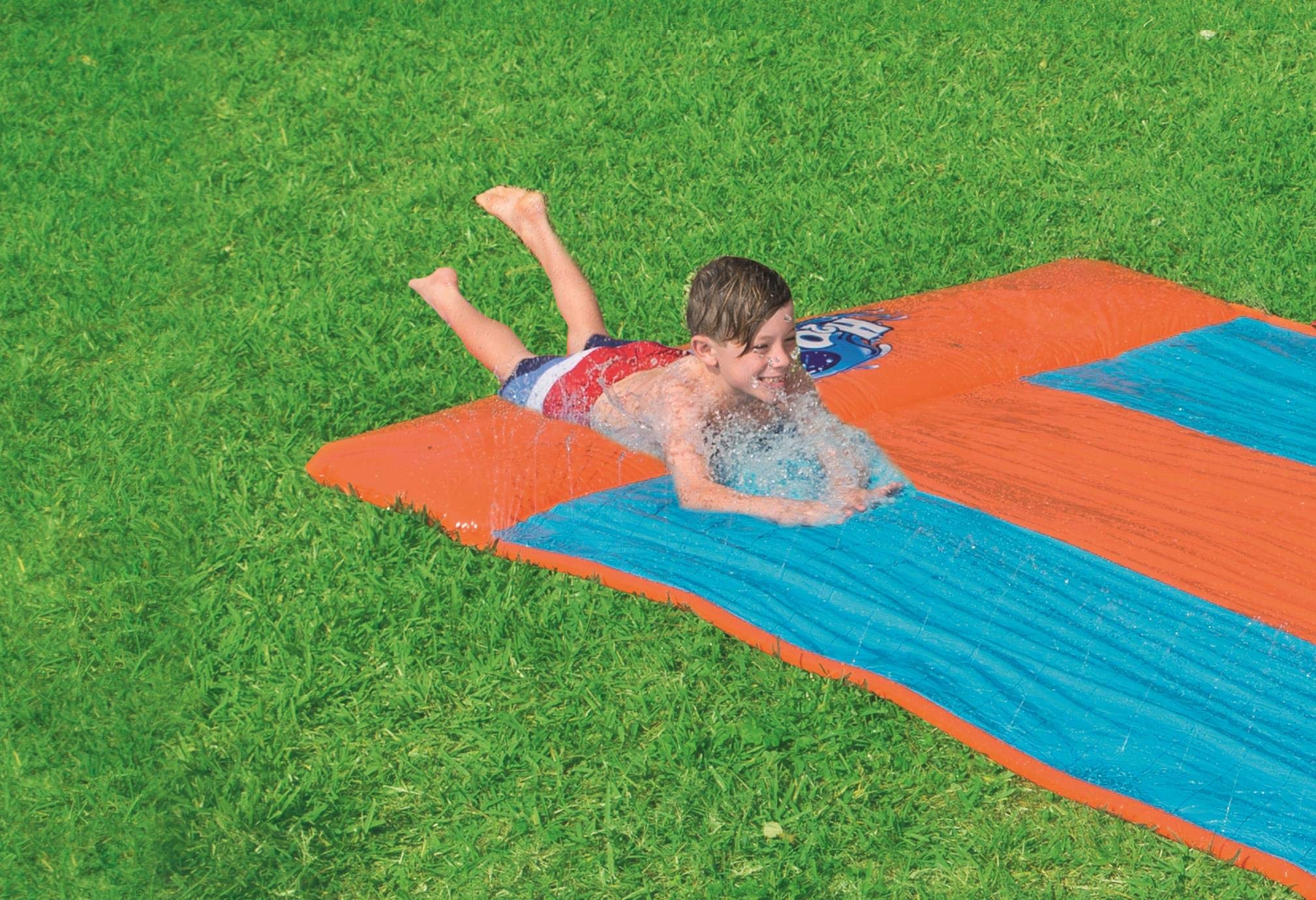 H2Ogo!- Scivolo Aqua Ramp Triplo, 3+ Anni, Cm.549, Multicolore, 52249