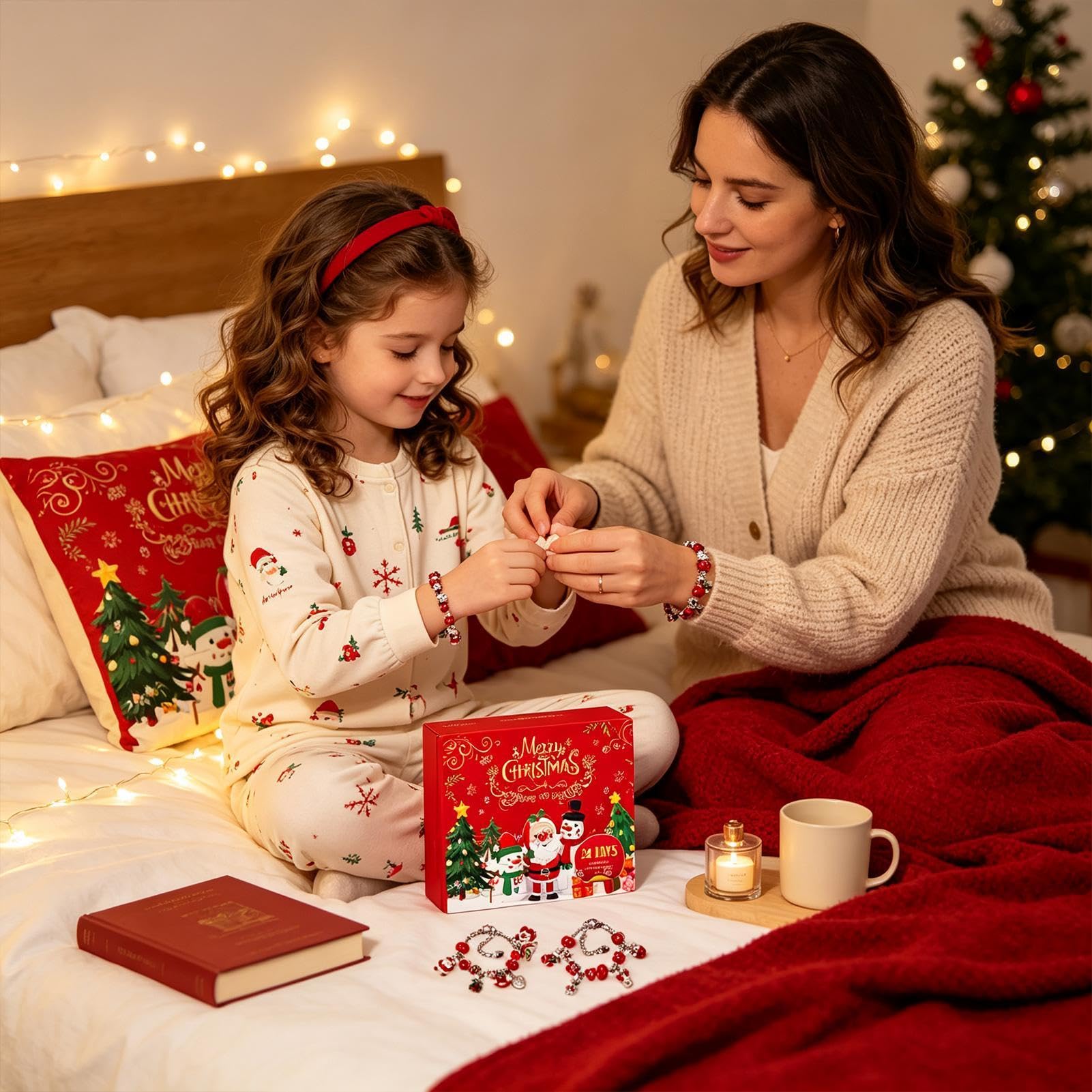 Calendrier de compte à rebours pour bijoux de Noël
