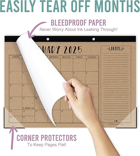 Miniatura 4 de Hadley Designs Calendario de escritorio para profesores 2025-2026  Calendario de escritorio de 18 meses para el hogar, la oficina y la organización