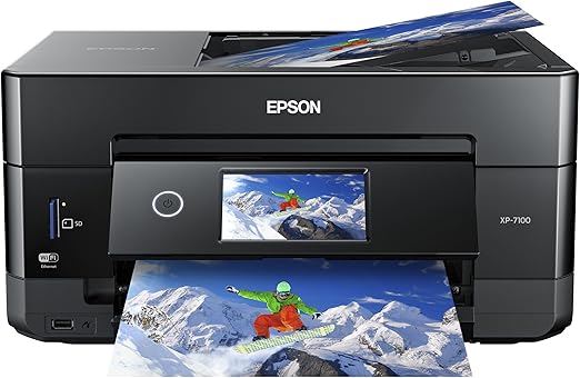 Epson Expression Premium XP-7100 Wireless Color Photo Printer with ADF, Scanner and Copier (Renewed)