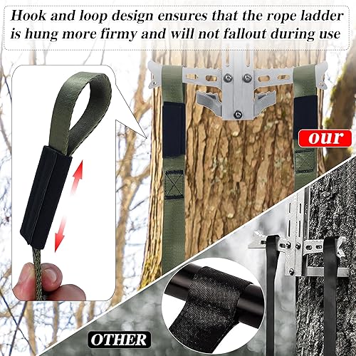 Miniatura 4 de 1Pcs 4Step Climbing Aider for Hunting Climbing Stick Aider Webbing Rope Ladder Lightweight Hunting Climbing Stick Aider Webbing Rope Ladder