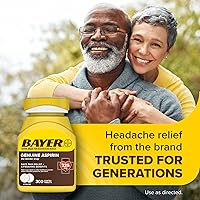 Vista 7 de Bayer Genuine Aspirin 325 mg, Coated Tablets for Headache Relief, Multi-Symptom Pain Reliever and Fever Reducer, Pain Relief Tablets for Tooth and