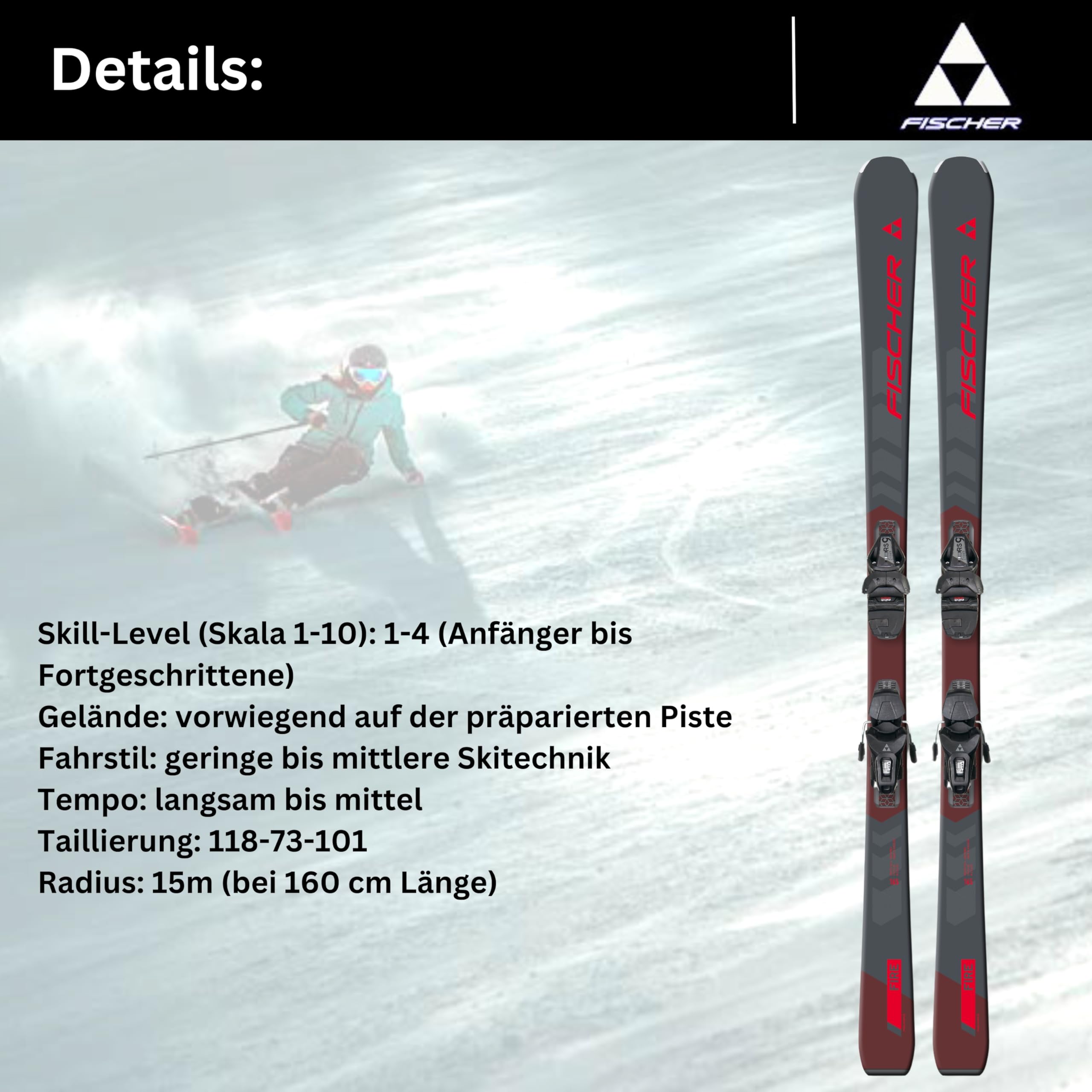 Fischer RC Fire SLR PRO + RS 9 SLR 165 165 P30323 : Amazon.com.be