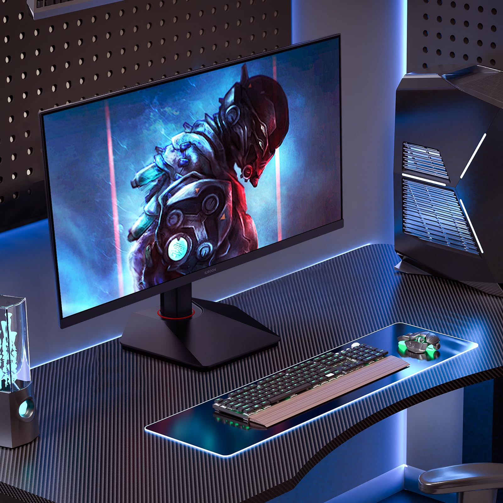KOORUI G2722P Monitor Gaming 27 Pulgadas, 200Hz, Fast IPS, 1ms, Altura Ajustable, QHD (2560x1440, 2xHDMI 2.0, DP 1.4, VESA, Adaptive Sync, 10Bit, HDR400, 95% DCI-P3)