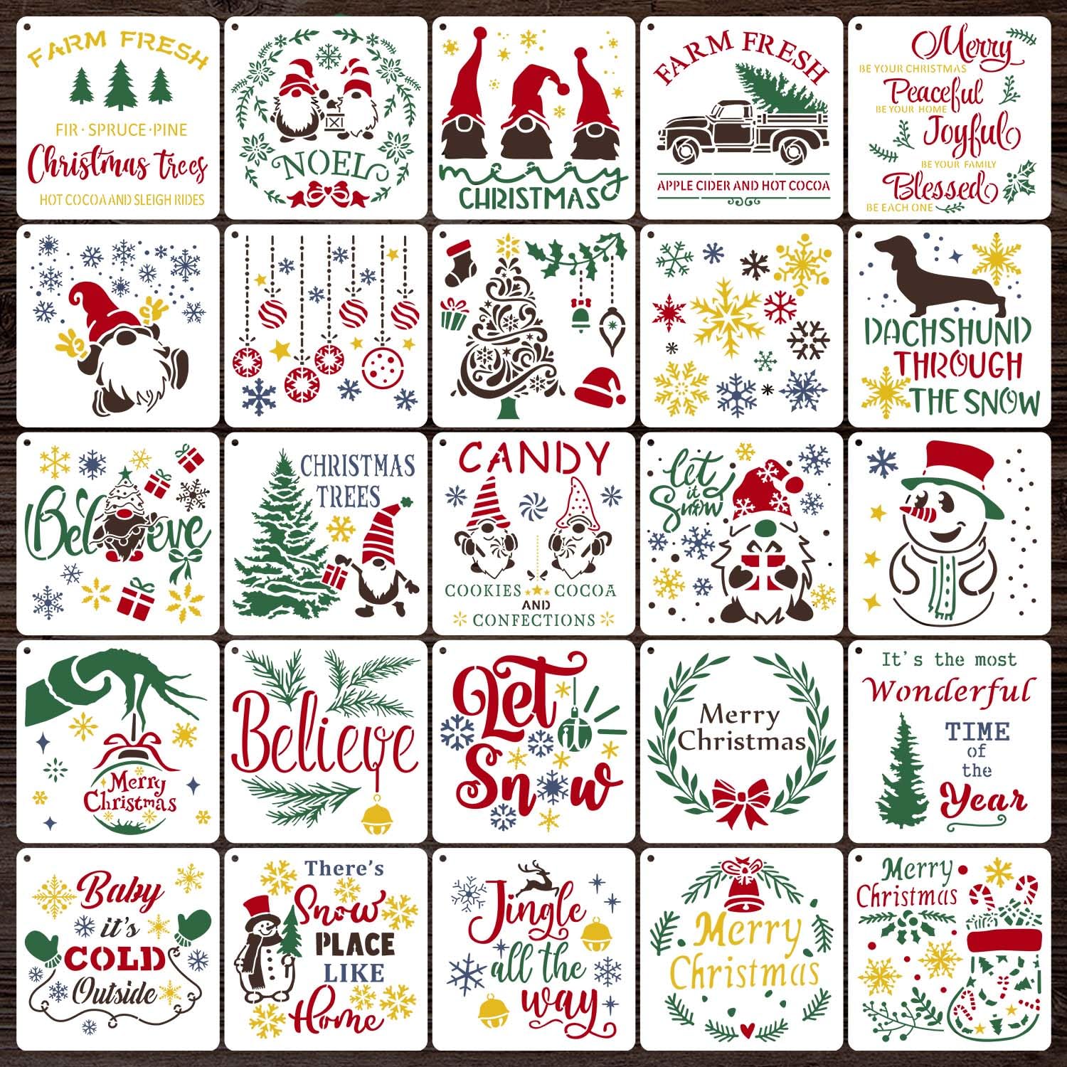 amazon-com-6-inch-christmas-stencils-for-painting-reusable-christmas-stencil-25-pieces-christmas-style-diy-craft-template-for-painting-on-wood-sign-wall-canvas-fabric-home-decor-christmas-arts-crafts-sewing