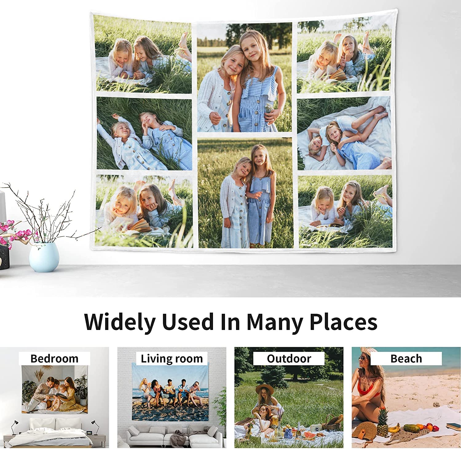 SW&IM Customized Tapestry With Your Own Image Decorative Christmas Wall Tapestries Personalized Home Decor Funny Wall Hanging Art (Photo8, 80 in x 60 in (W x L))