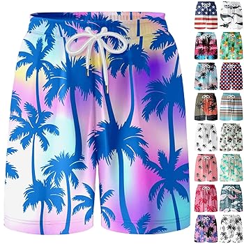 Costume Da Bagno Bambini Pantaloncini Hawaiani - Asciugatura Rapida, 100% Poliestere - Foto 4