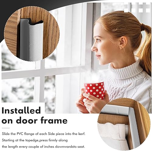 Miniatura 6 de BBTO Burlete de puerta insonorizado para puerta, tira de sellado de puerta en forma de V "Q", burlete de espuma para marco de puerta, burlete para