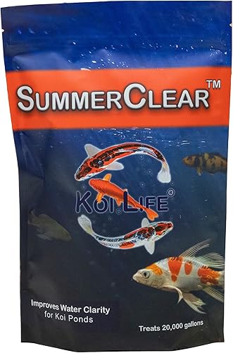 SummerClear - Clarificador de estanque Koi  Limpiador natural para estanques de 20.000 gal  Tratamiento de agua caliente para agua nublada