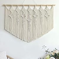 Vista 10 de Achart Colgante de Macramé para Pared Grande- Decoración de Pared Boho- Arte de Pared Grande- Decoración de Pared para Sala de Estar- Tapiz