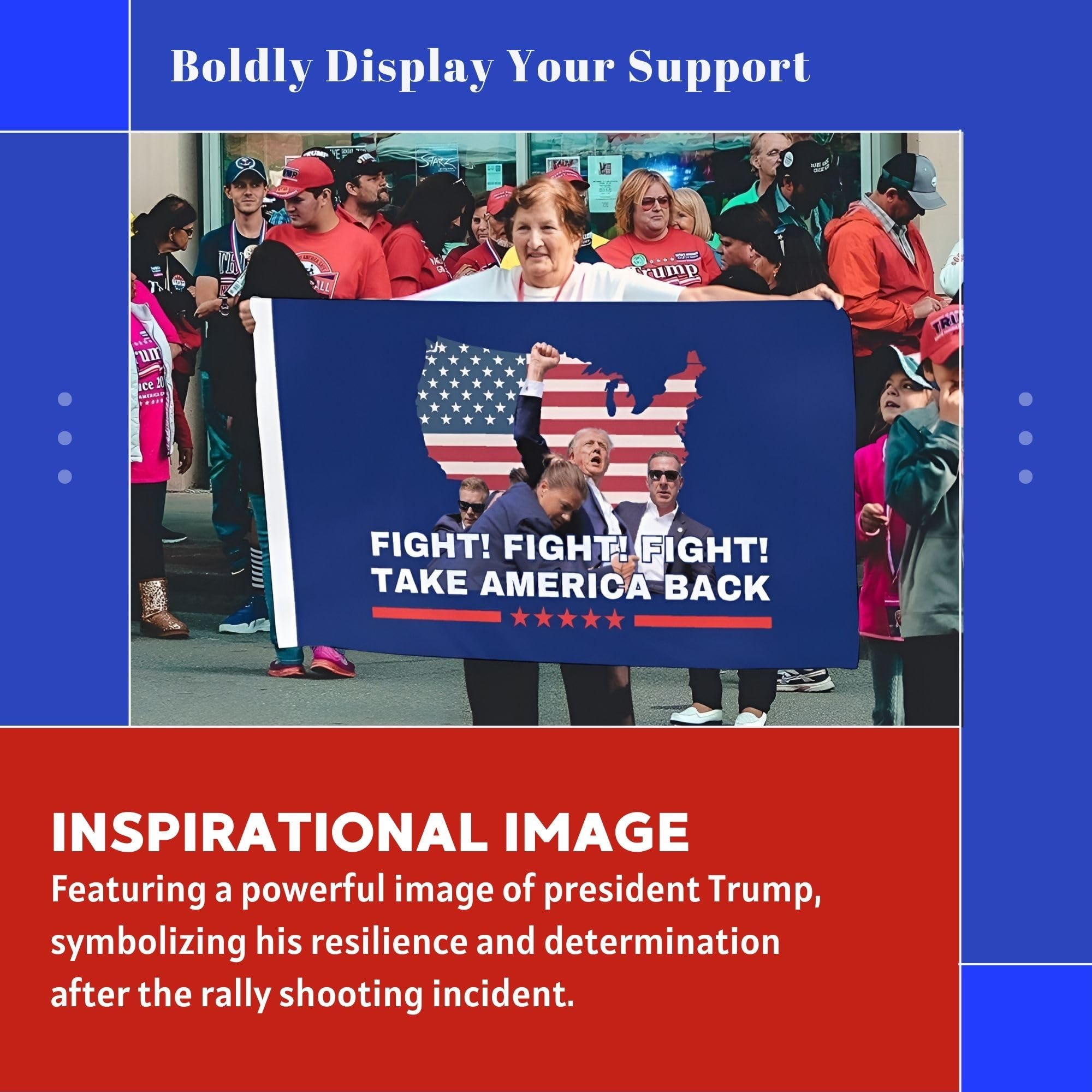 Snapklik.com : LAIX Donald Trump 2024 Survived Rally Shooting Flag ...