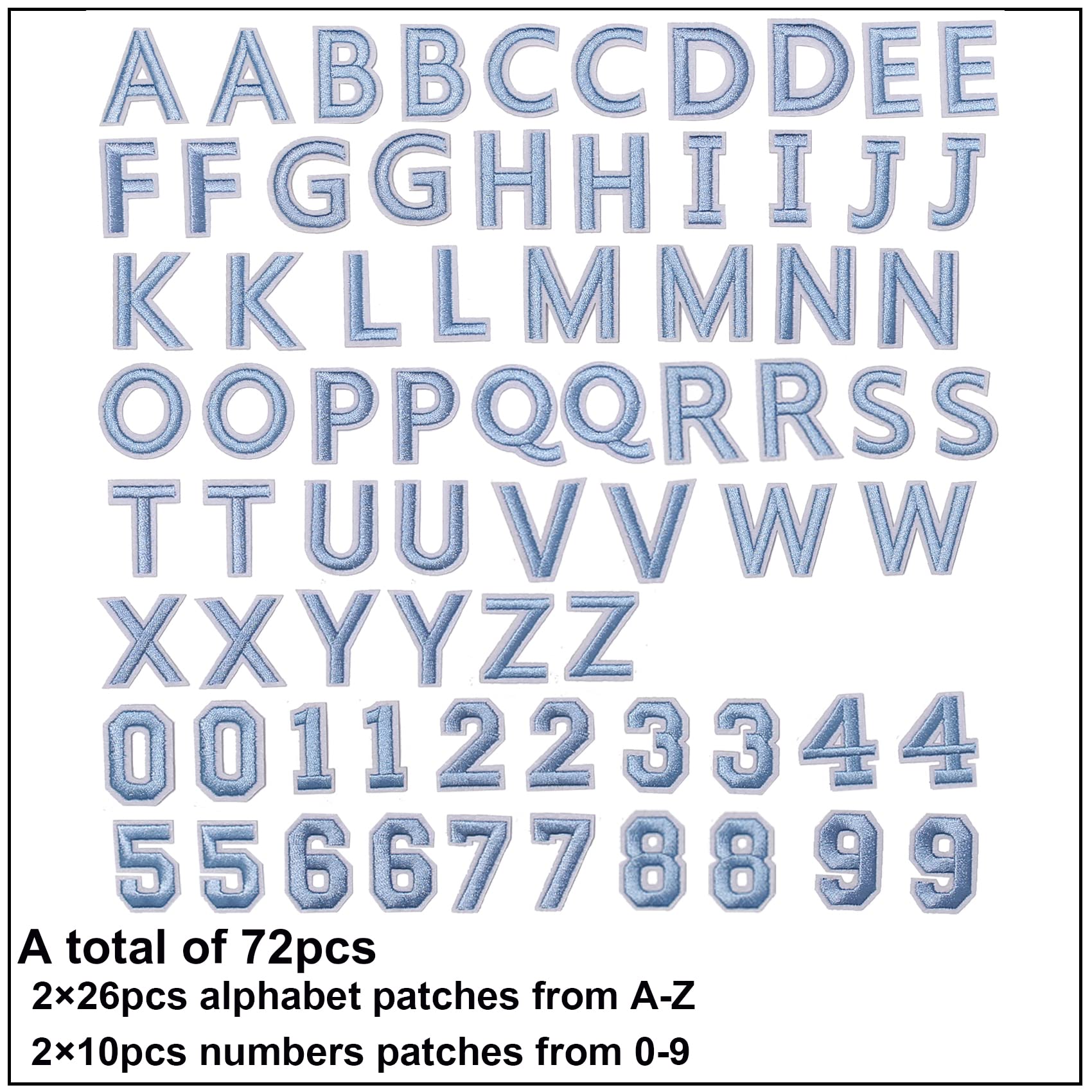 52PCS Iron-on Letters, AZ Alphabet Applique Patches, Gold Sew-on...