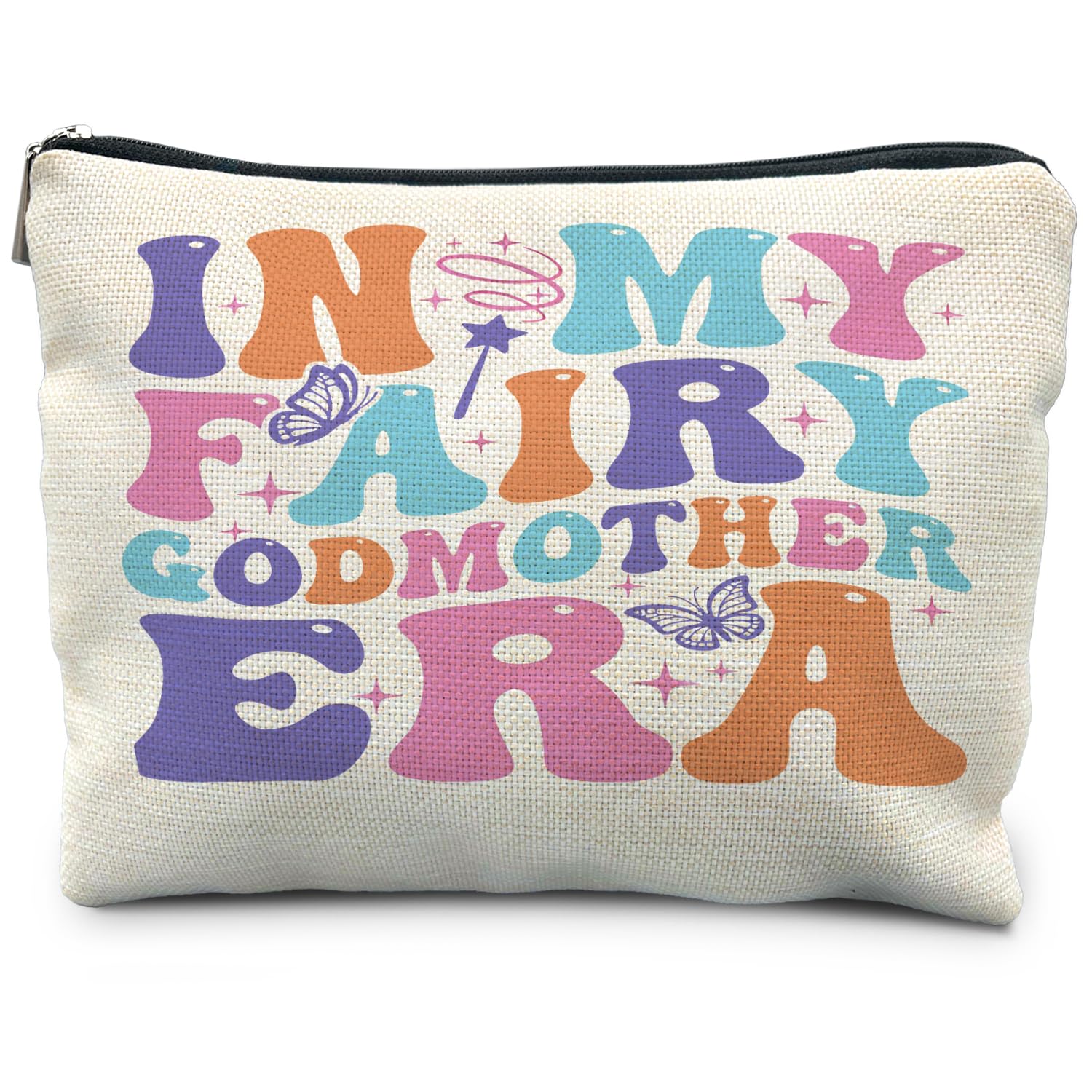 RYYCDOI Fairy Godmother Makeup Bag, Godmother Gift, Godmother Gifts from Godchild, Best Godmother Gift, Gift for Godmother Cosmetic Bag Toiletry Bag
