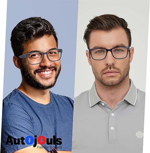 Miniatura 2 de Autojouls 4-Pack Blue Light Reading Glasses for Women Men, Spring Hinge Readers Retro Computer Glasses with Pouches