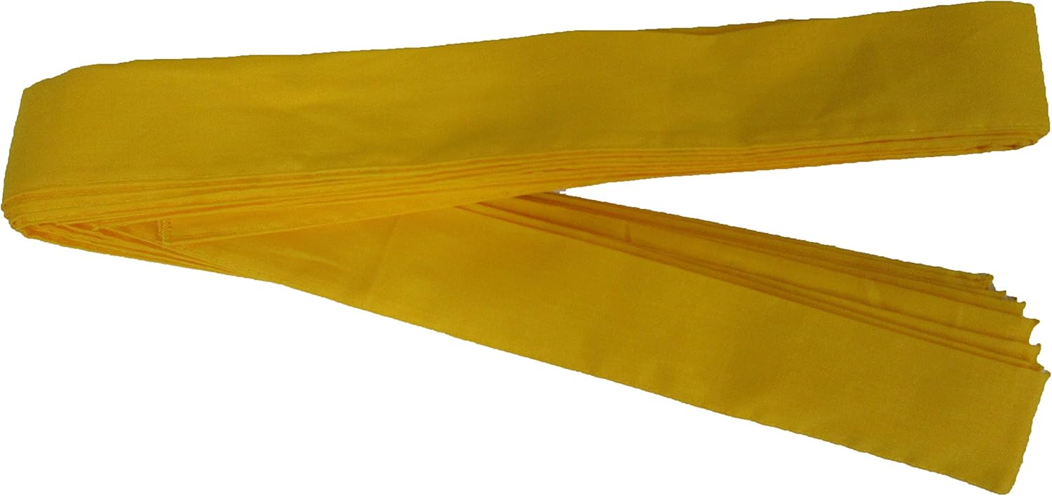 Tomac HA-0412S02 Hachimaki Set of 10, Yellow, 1.6 x 47.2 inches (4 x 120 cm)