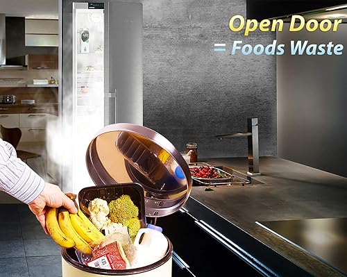 Miniatura 3 de Alarma para puerta de refrigerador y congelador con retraso cuando se deja abierta, 60 segundos, 120 segundos, recordatorios de 180 segundos, timbre