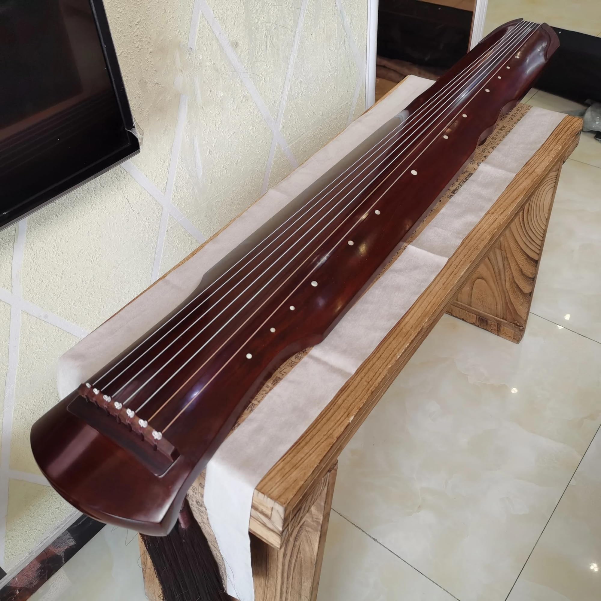 Strumenti Guqin Strumento Guqin Professionale A 7 Corde Fatto A Mano In Legno Di Abete Invecchiato Con Custodia Rigida Accordatore E Accessori Completi