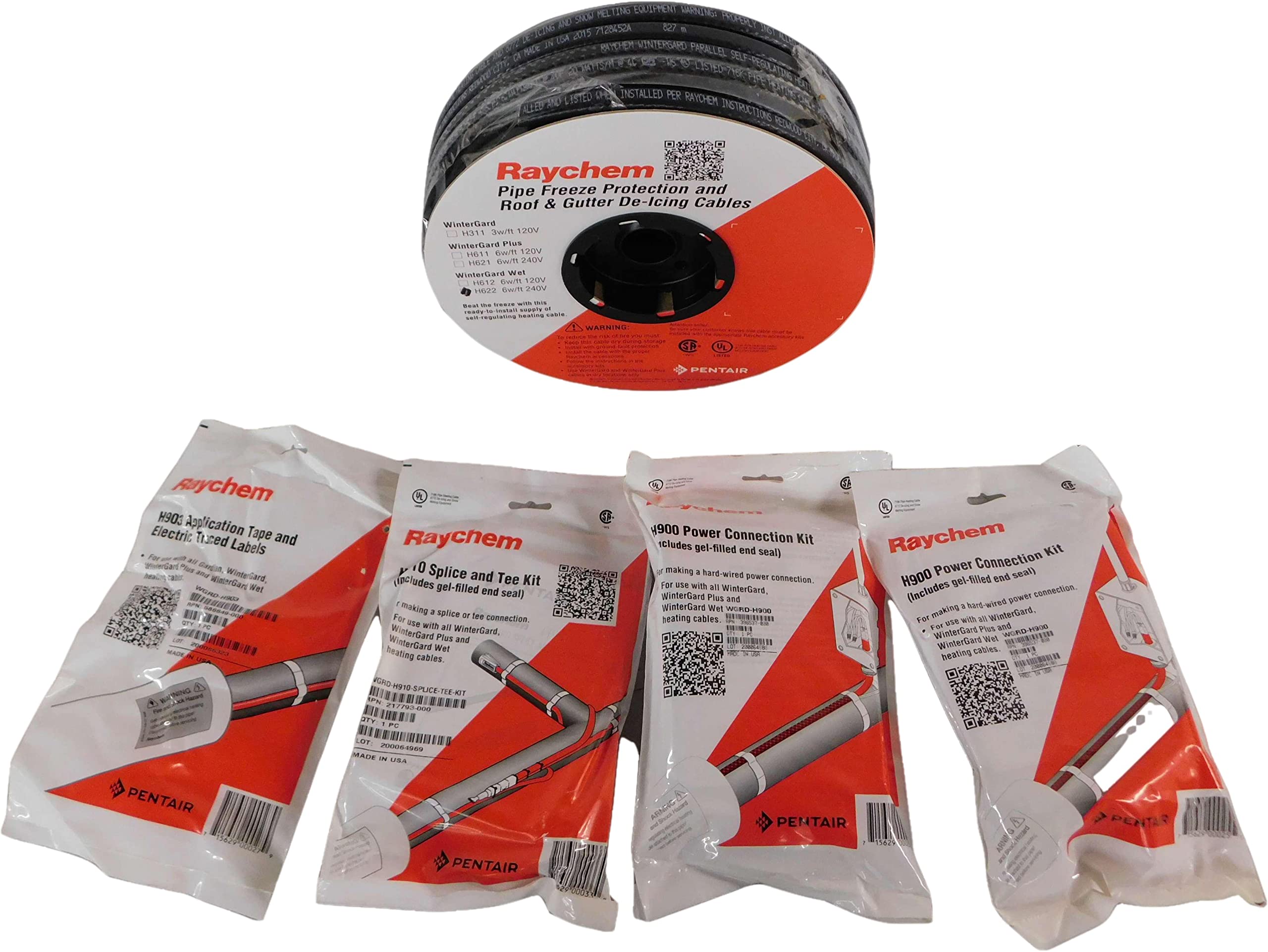 Pentair H622100 Self-Regulating Heating Cable 240 Volt 6 Watt/ft 0.415 Inch  x 0.215 Inch WinterGard Wet Raychem - Amazon.com