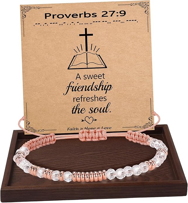 Btysun Morse Code Bracelets for Women Christmas Gift Stocking Stuffers for Teens Pink Braided Bracelets Inspirational Best Friend Birthday Gifts for Her High School Graduation Gifts for Her 2025 Mom Bracelet Jewelry