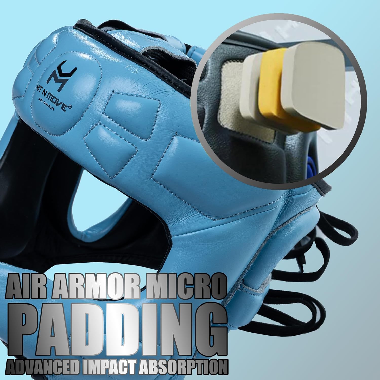 HIT N MOVE® Air Armor Face Saver Boxing Headgear for Men and Women, Lightweight Protective Gear for MMA, Kickboxing, Martial Arts, Training & Sparring and Combat
