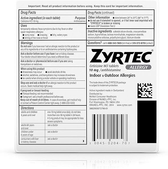 Zyrtec 70 Ct Price