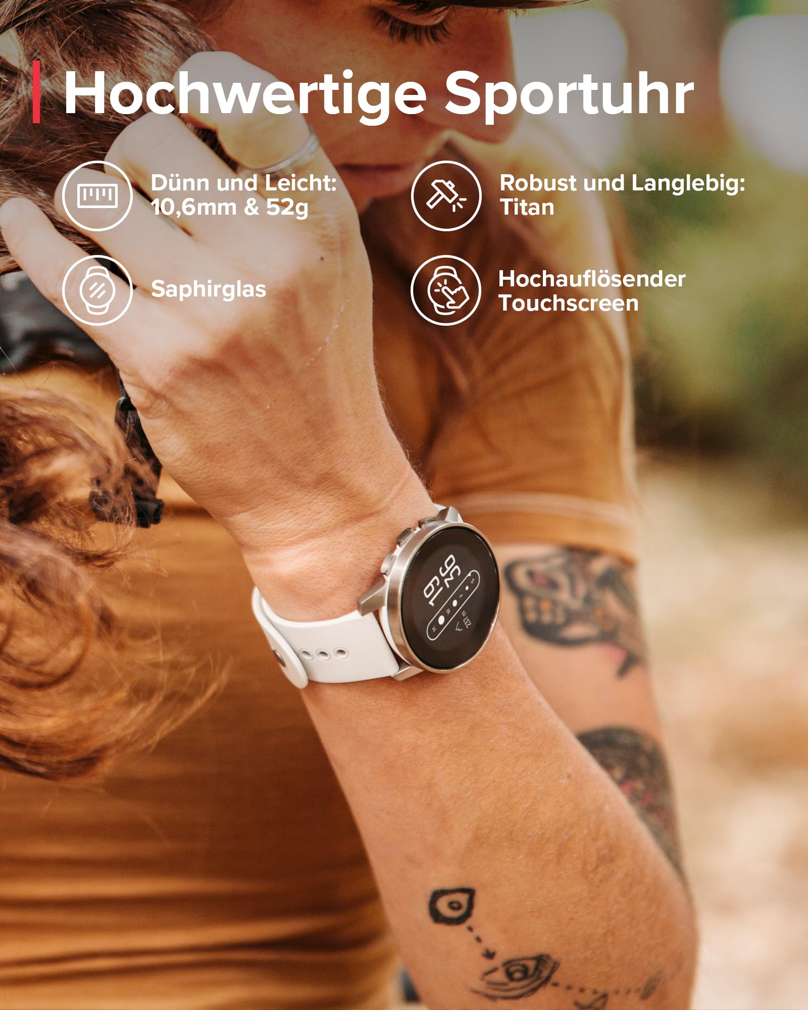 SUUNTO 9 Peak Multisport Uhr - Robust Outdoor Smartwatch, Saphirglas Bildschirm & 100m Wasserdicht, Leicht & Dünn, Präzise GPS, Lange Akkulaufzeit, Pulsmessung am Handgelenk, Hergestellt in Finland