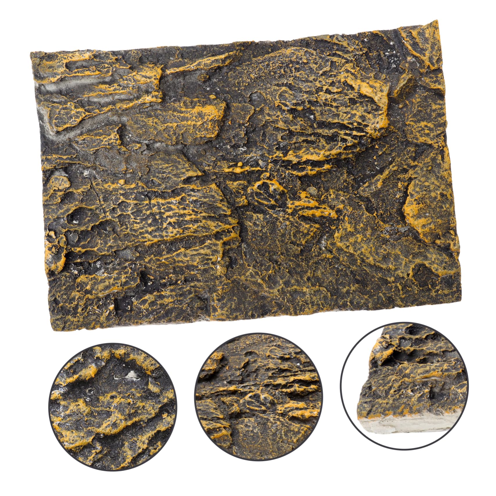 Mikikit Rock Slab Decoration Reptiles Habitat Lizard Tank Background Reptile Decor Reptile Tank 3D Tank Background Reptile Backdrop Snake Rocks Decorative Reptile Substrate Decorations