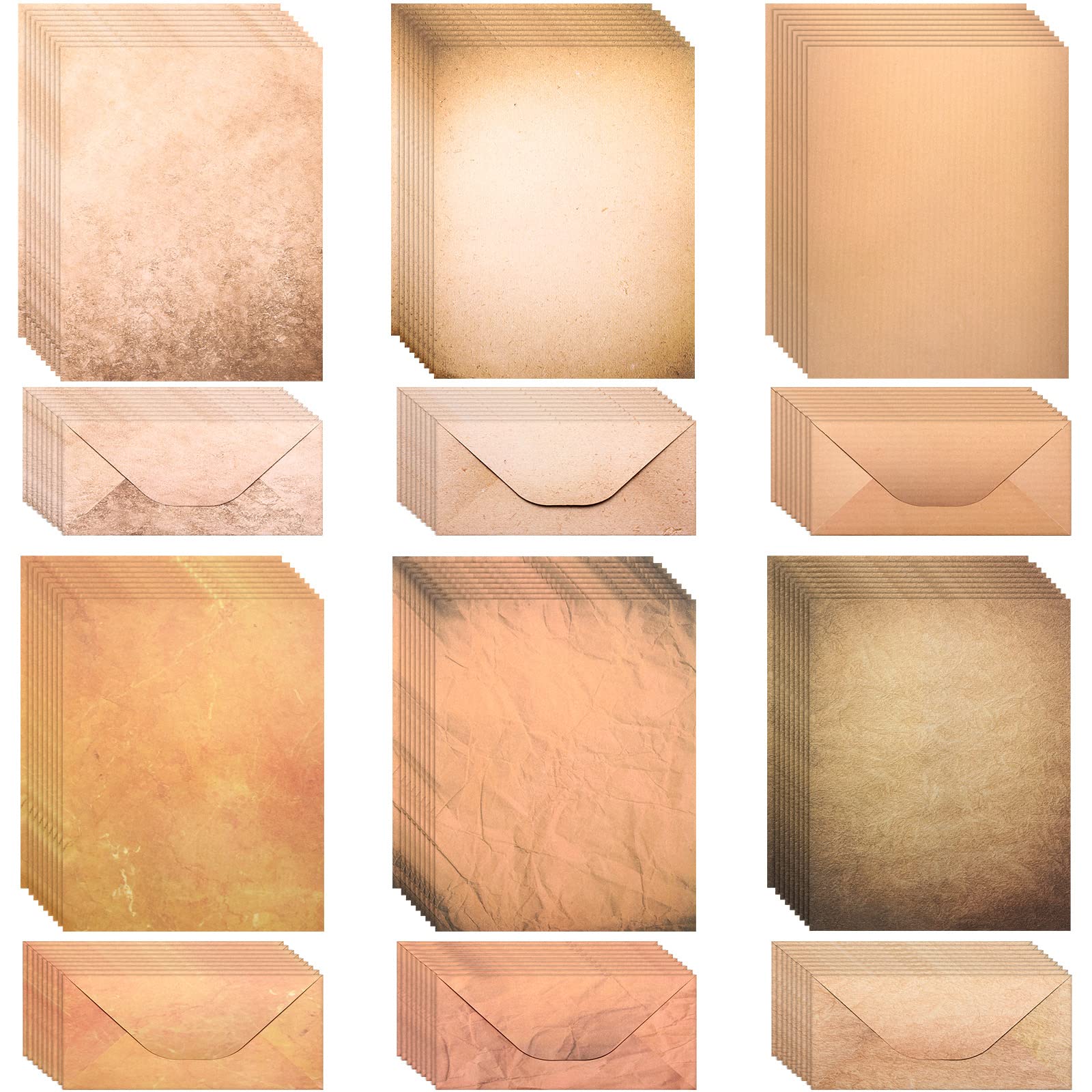 Buy 120 Sets Vintage Stationary Paper Envelopes, Parchment Vintage