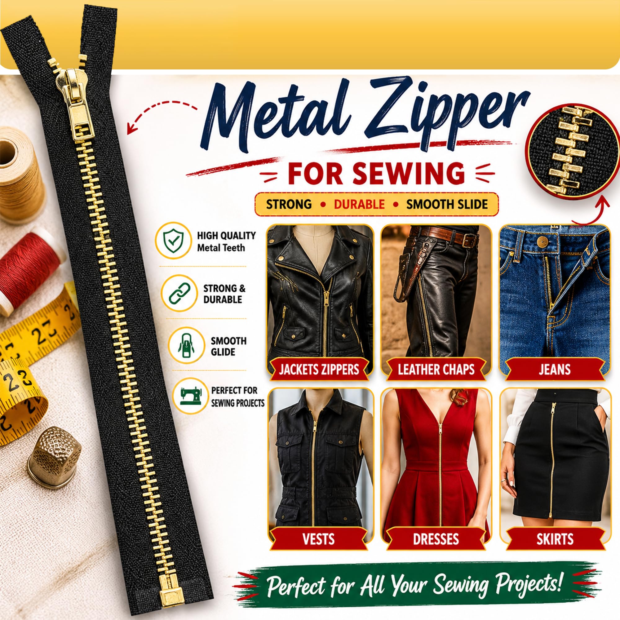 metal dress zippers Amazon.com: Metal Zipper Black 36 Inch Heavy Duty Brass Separating Zipper  for Jackets, Coats, Sewing and Craft