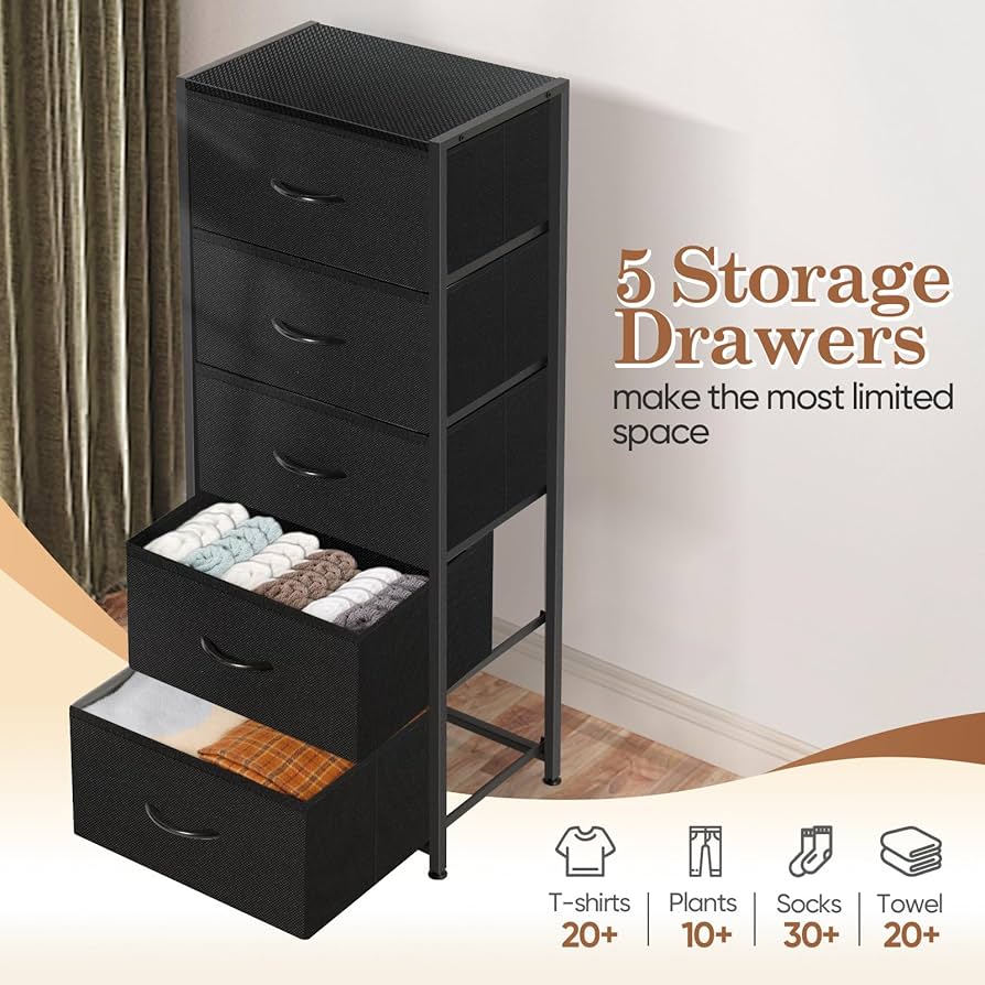 トップス draw darwers Arm Bolero Amazon.com: MOOACE 5 Drawer Dresser for Bedroom, Tall Fabric